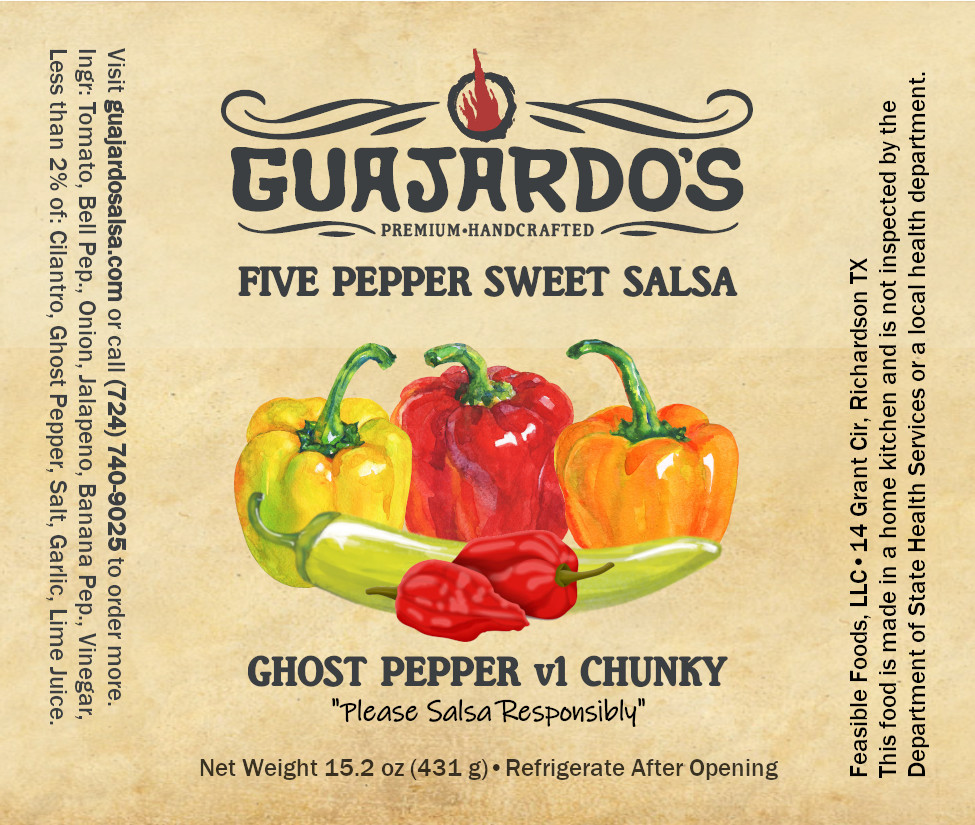 Ghost pepper chunky label